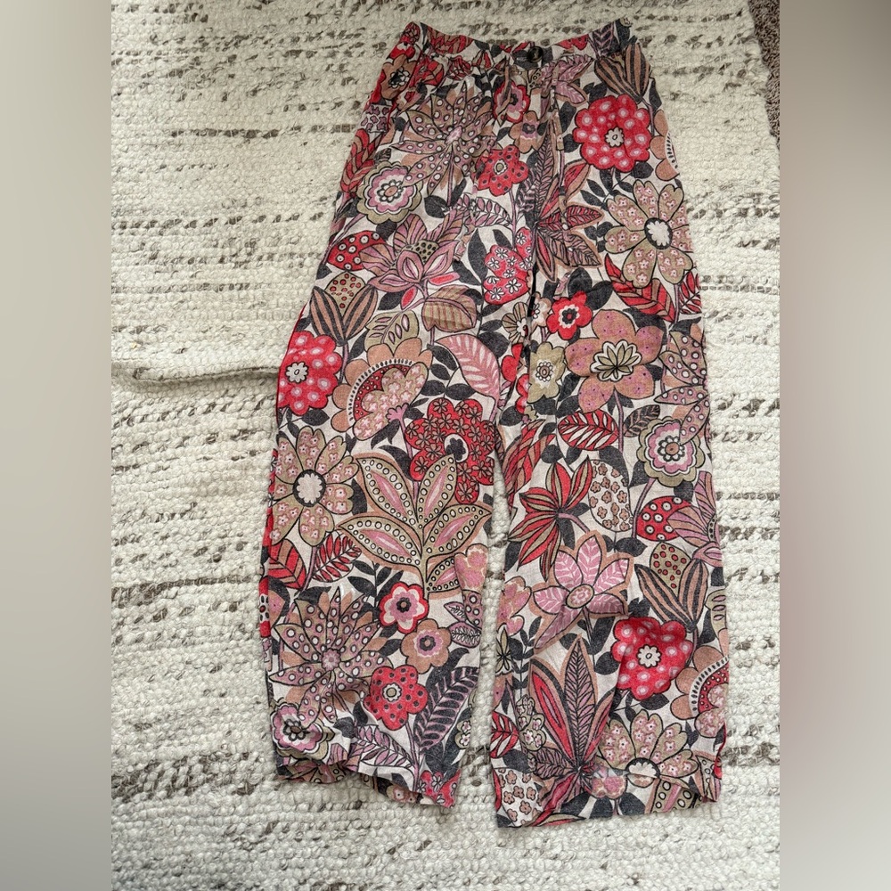Pierre Louis Masica Silk Wide Leg Pants